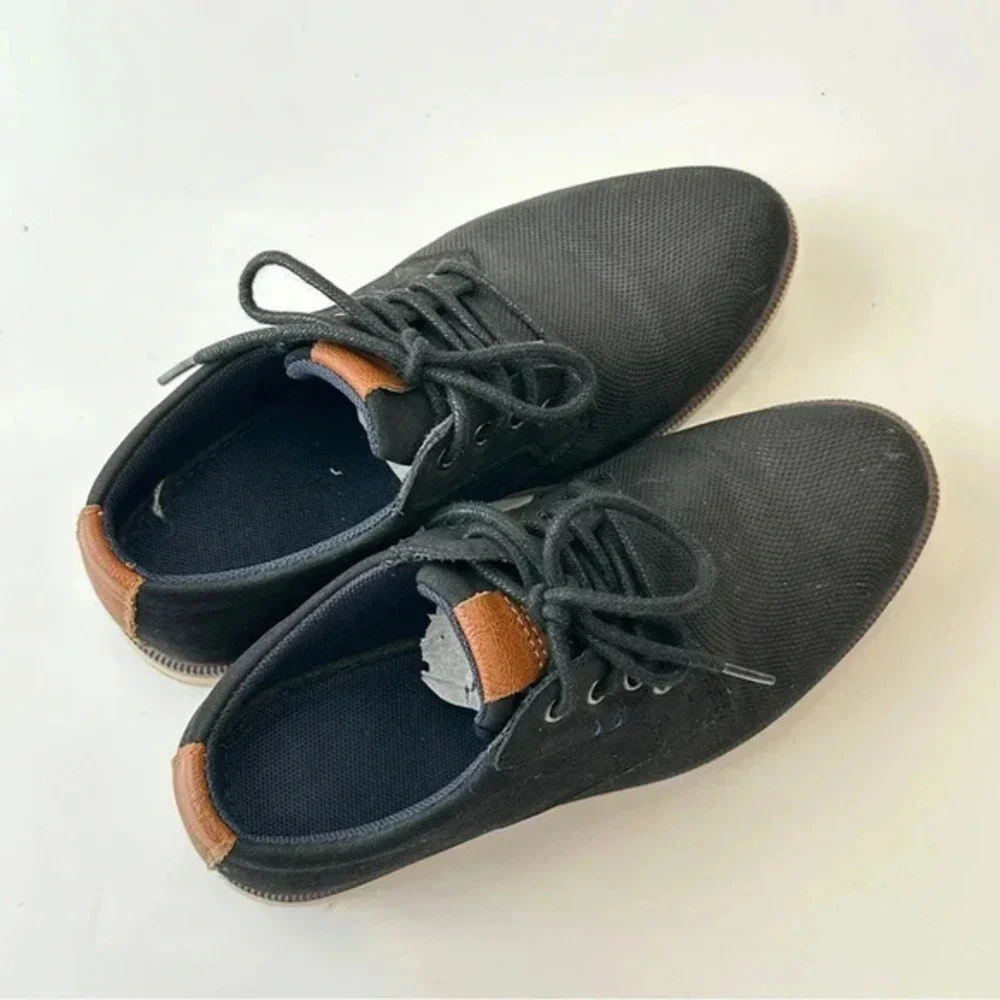 Max + Jake Lil Oscar Oxford Dress‎ Shoes Kids Boys Size 2M Black Suede Like